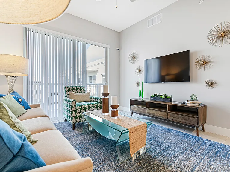 Apartment living room in Boca Raton Florida.