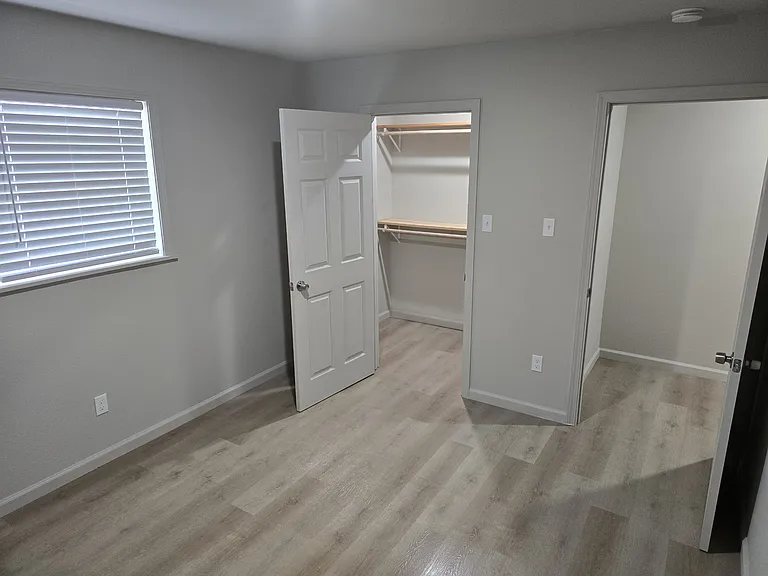 New windows, flooring, lighting, and doors and nice sized closet