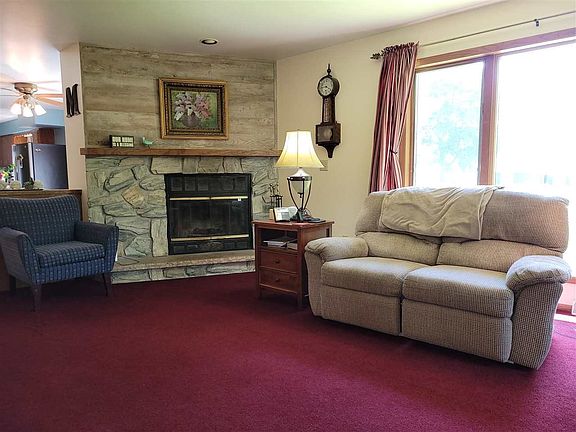 Living room with fireplace