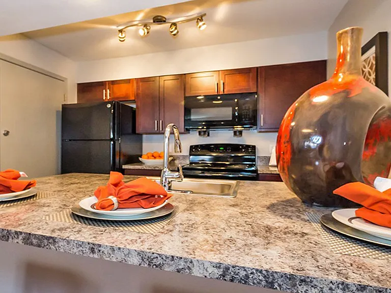 Cook, dine, and gather in a stylish kitchen space.
