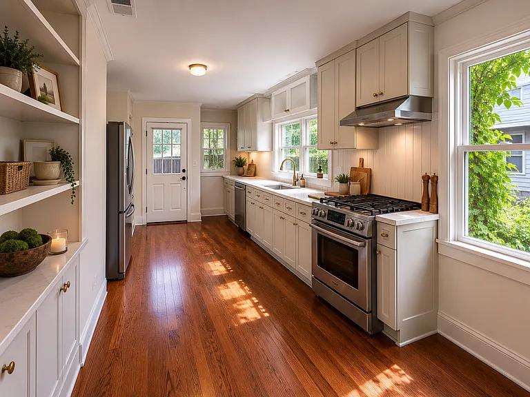Kitchen post-renovation rendering