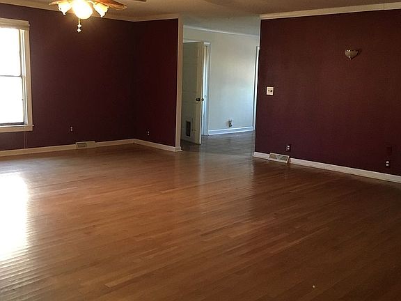 Living room with hardwood 
