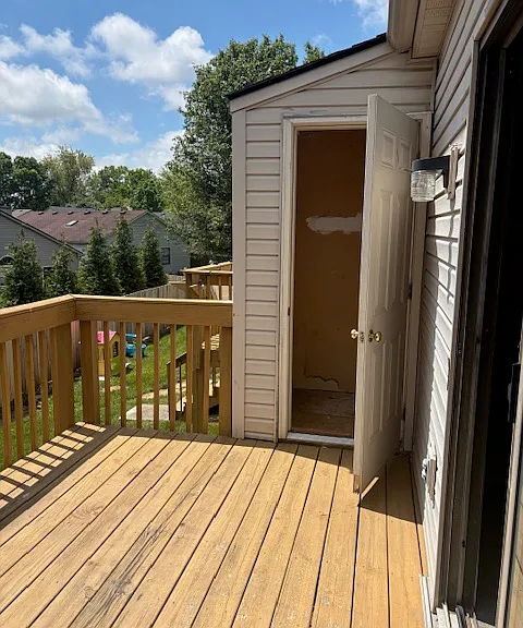 Deck and outdoor storage