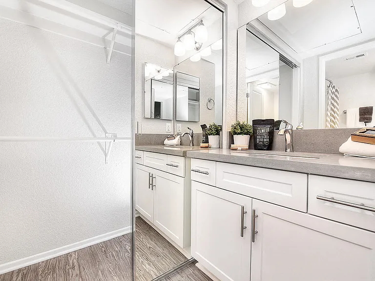 1 Bedroom-Plan B Bathroom Vanity & Vanity Closet