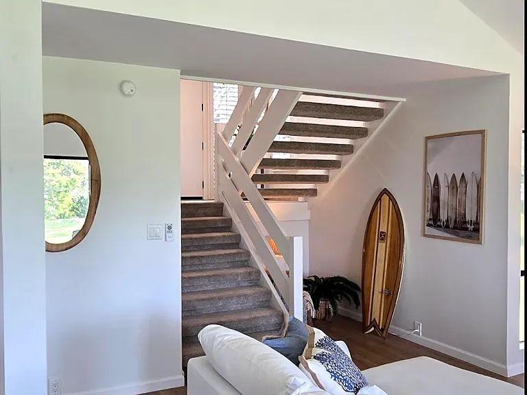Stairs connect four levels