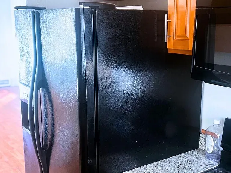 Upstairs kitchen with gas stove