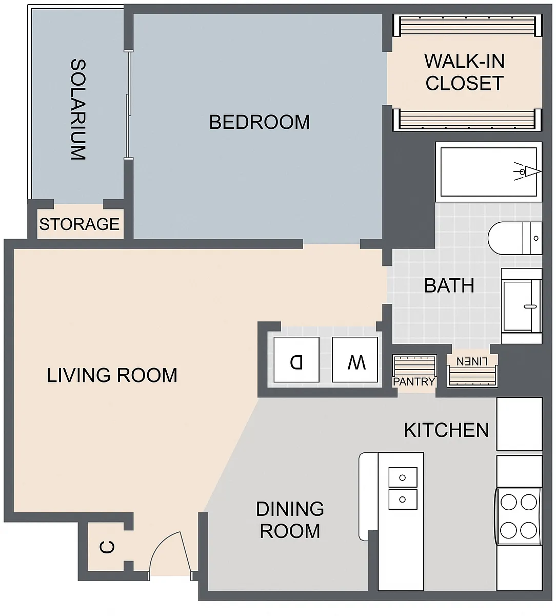 Floor plan Loblolly plus solarium