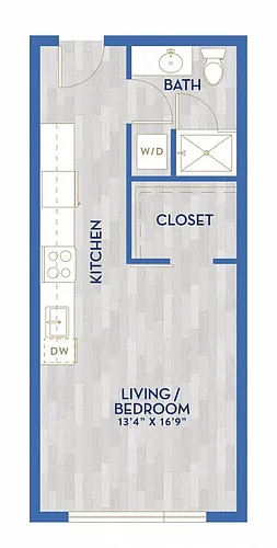 Floor plan A1 MFTE - Studio