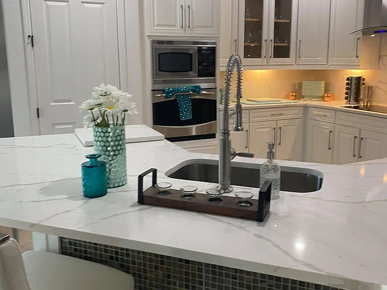 All New Kitchen Bar, Counters Lighting, and Faucets ..