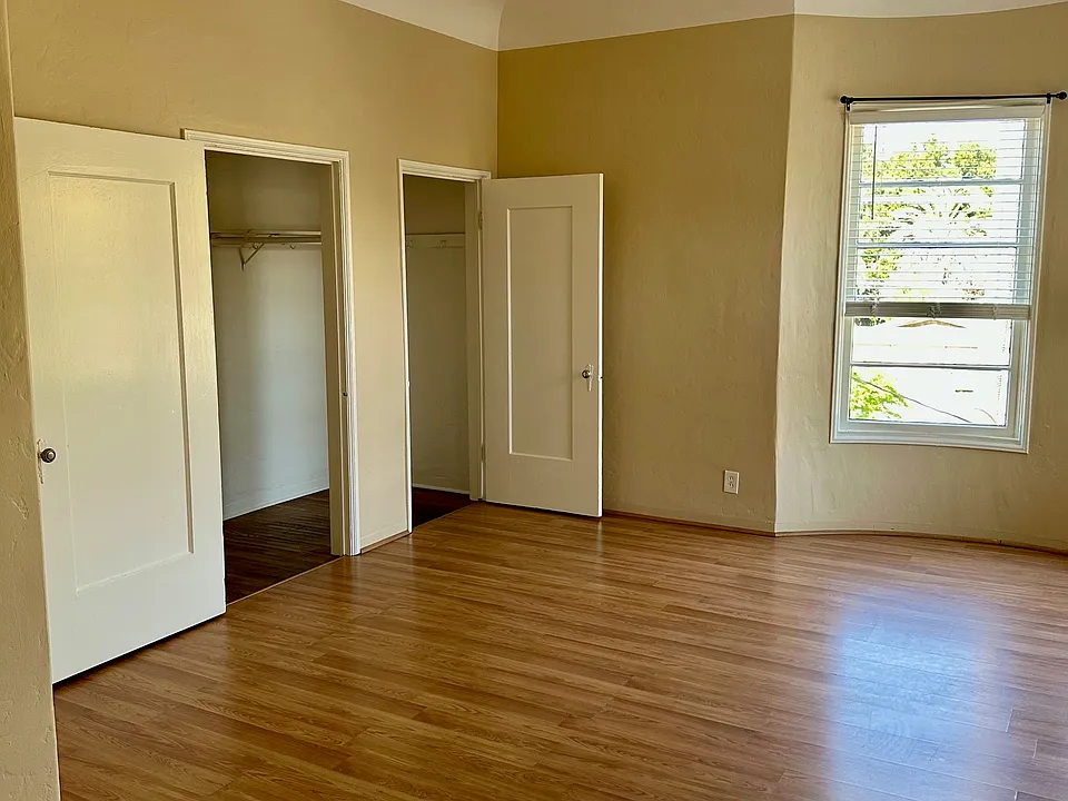 Living area . walk in closet
