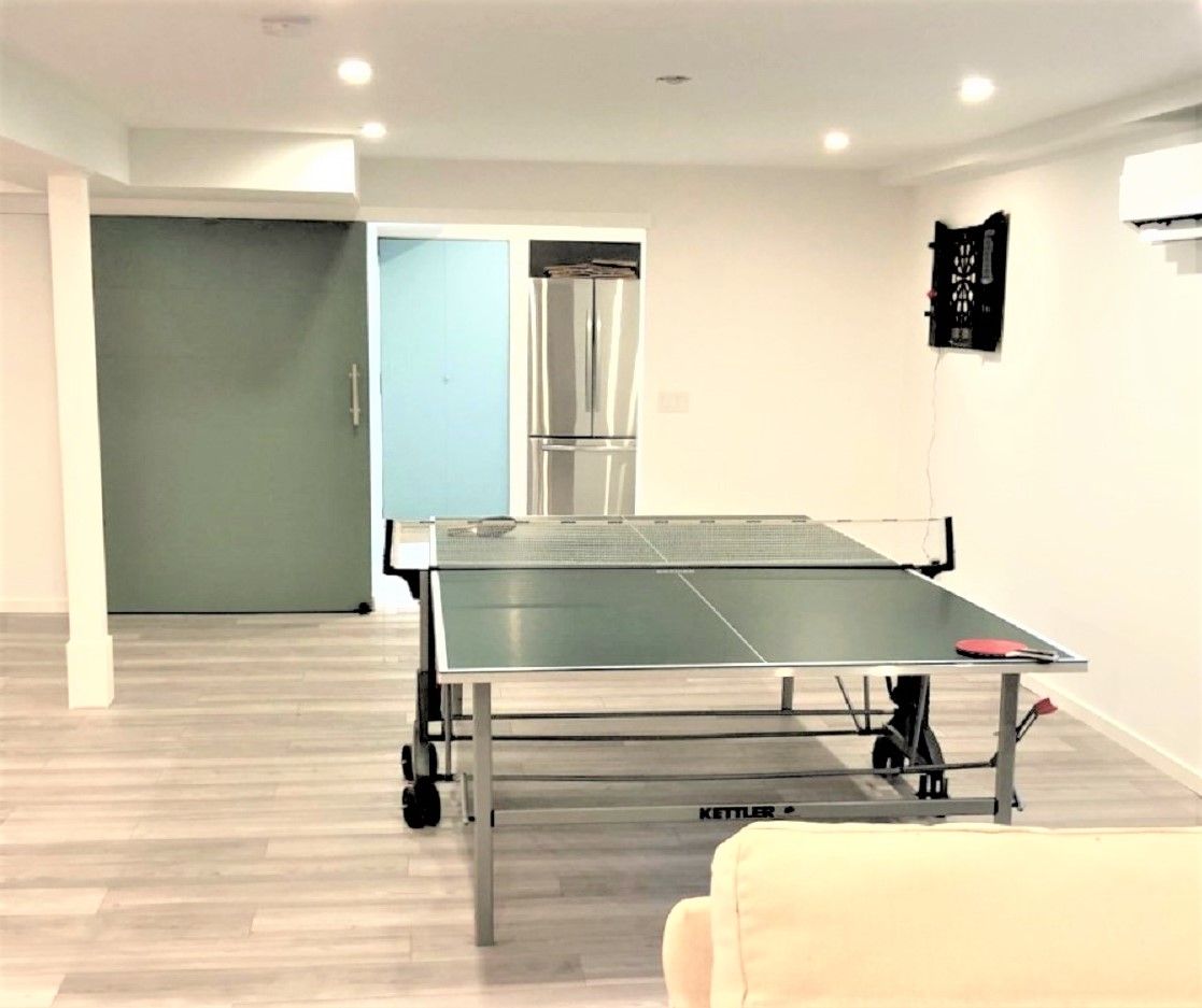  Ping Pong and darts+large barndoor that can shut off entire basement from upstairs