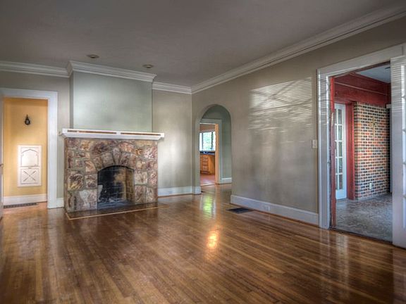 Living room with fireplace