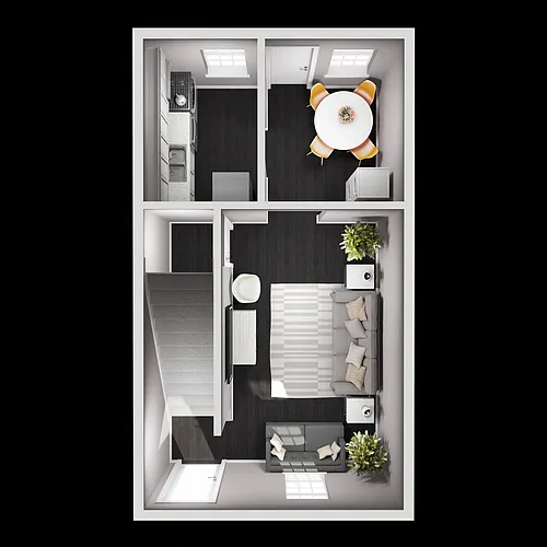 Floor plan 2BR Townhouse / Phase 3