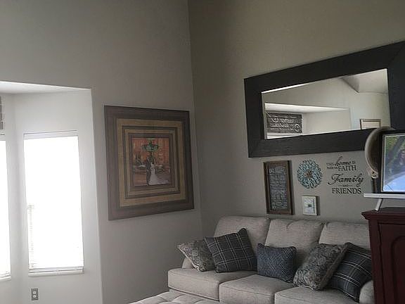 front room has tall ceilings