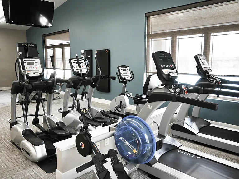 Luxury gym equipment at The Sterling.