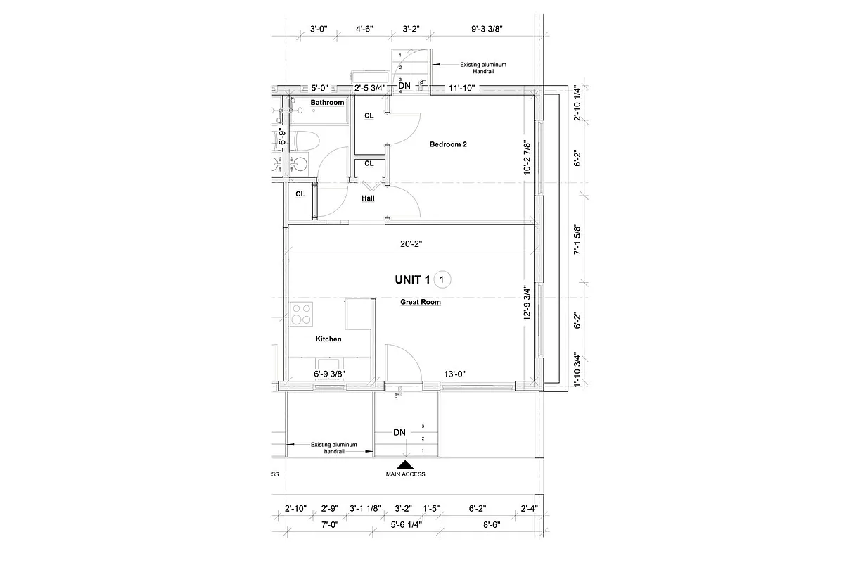 Floor plan 860 1 Bed 1 bad