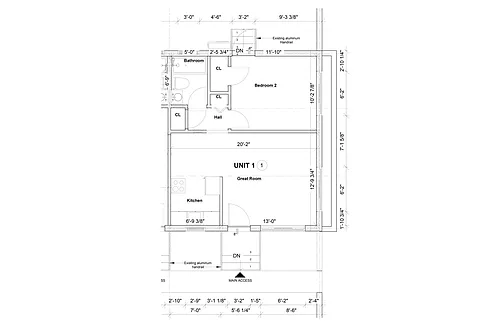Floor plan 860 1 Bed 1 bad