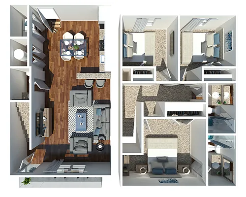 Floor plan 3 Bedroom 2.5 Bath