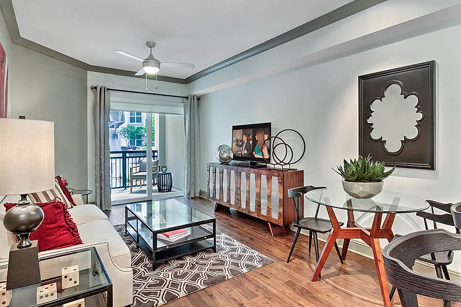 Hand-scraped hardwood style flooring