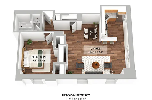 Floor plan One Bedroom