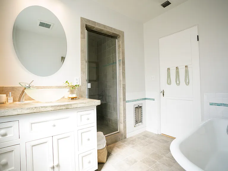Bathroom- Walk-In Shower & Claw Foot Tub