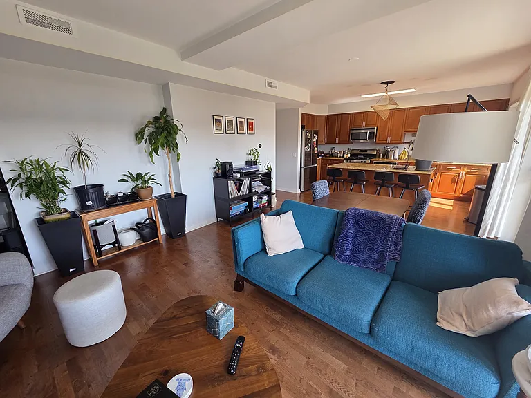 Living room facing kitchen
