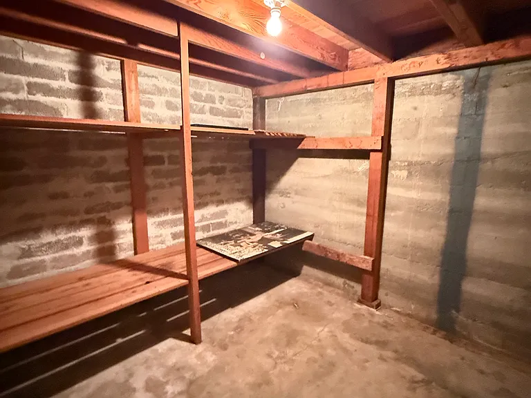 Basement storage and canning rooms