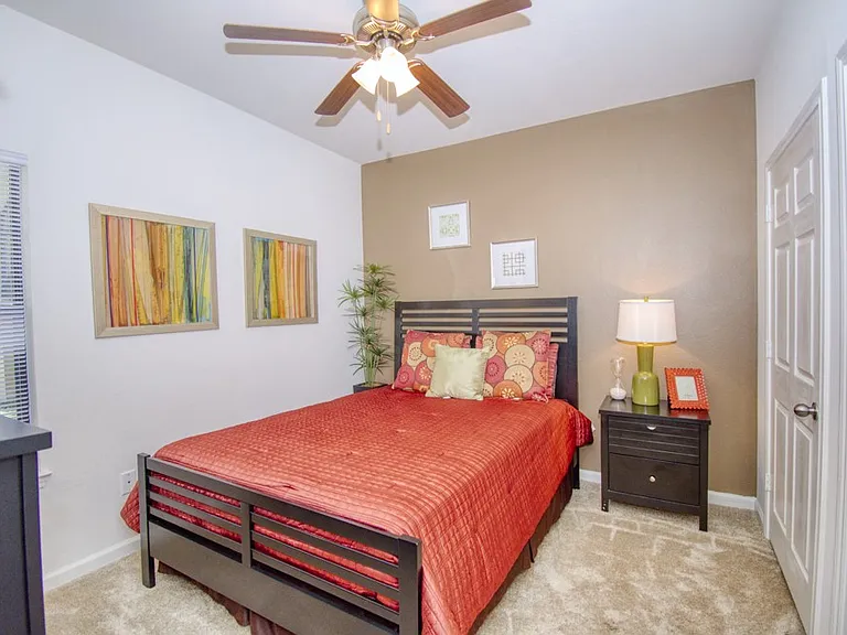 Cozy bedroom with functional layout