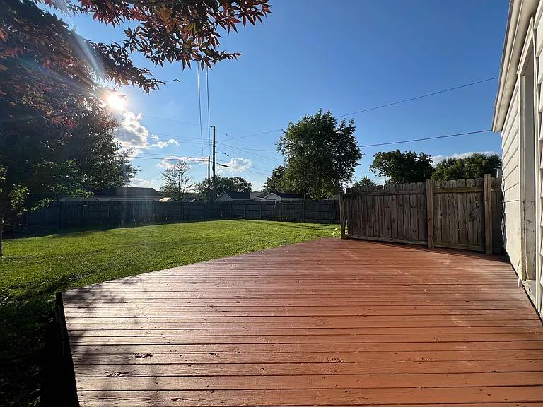 View from the deck facing northwest.