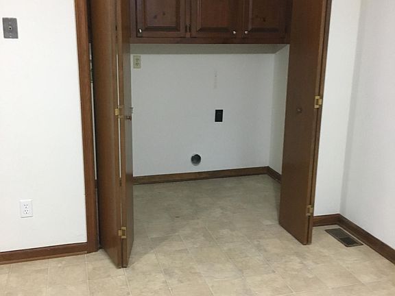 Laundry room with all hook ups.  