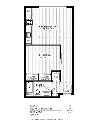 Floor plan 1 Bedroom