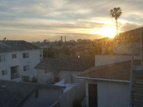 sunset from living room