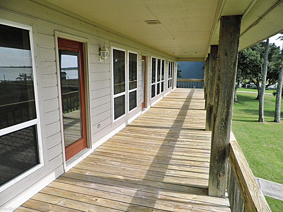 Deck facing the water