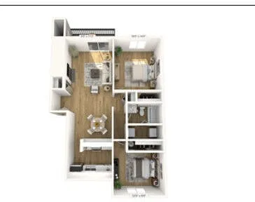 Floor plan 2x1Bc