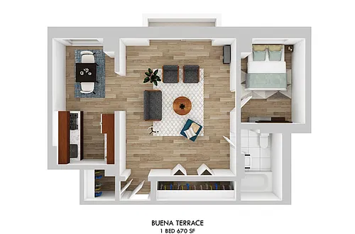 Floor plan One Bedroom