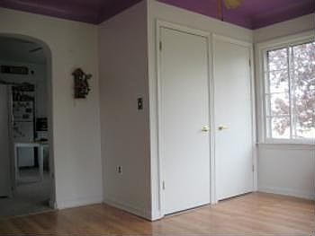 This builtin closet sits in the family roomoffice room and is the 1st floor laundry closet.