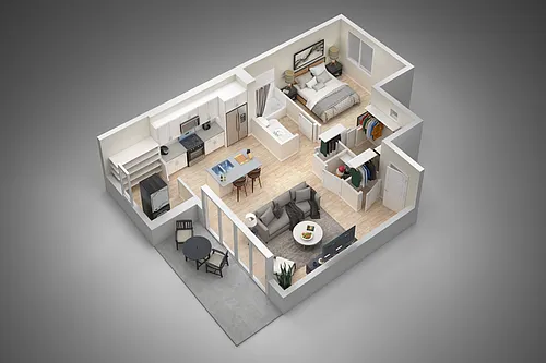 Floor plan One Bedroom