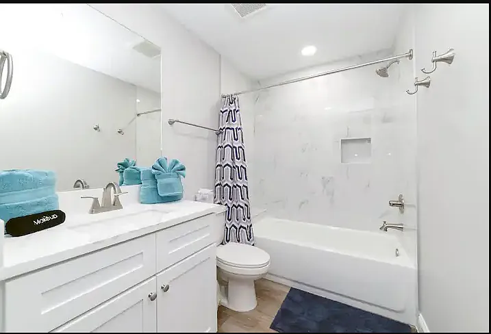 Second full bath upstairs with tub/shower combo.
