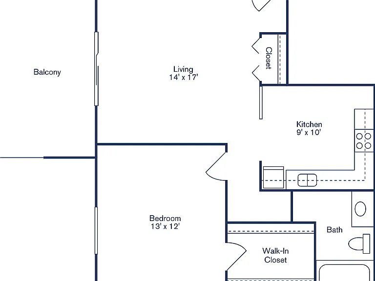 1x1 Floor Plan 1x1 Floor Plan