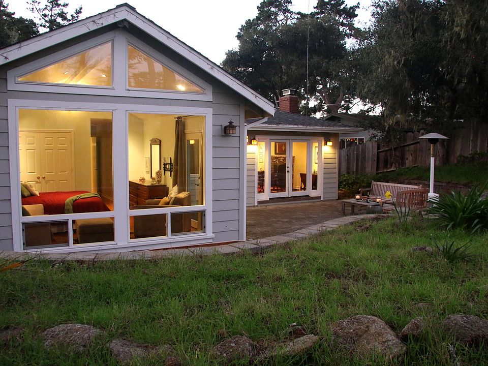 Master bedroom and back patio