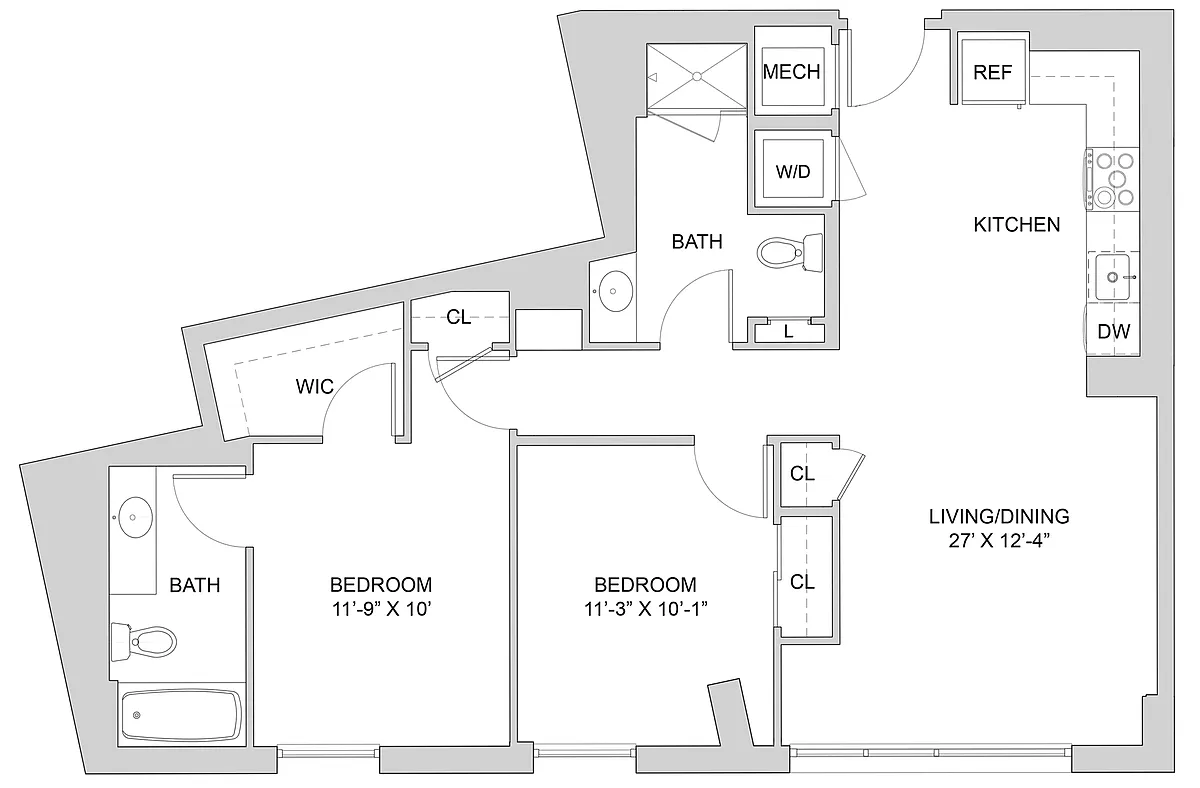 Floor plan 2 Bed_2 Bath-A2_2BR_C