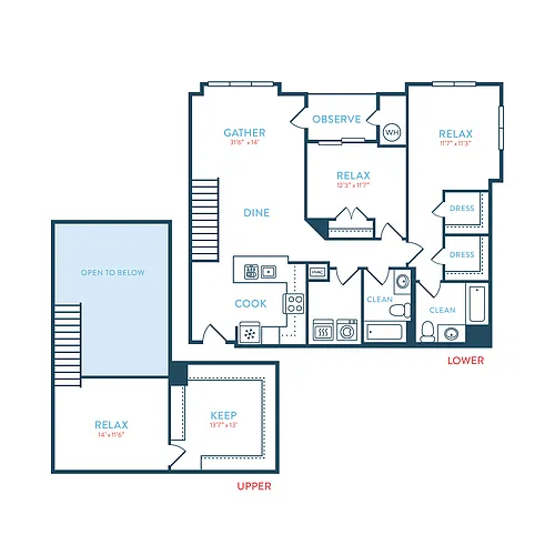 Floor plan Waypointe B4 Loft