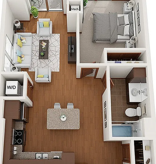 Floor Plan K | Domain | Apartments in Madison, WI Floor Plan K | Domain | Apartments in Madison, WI