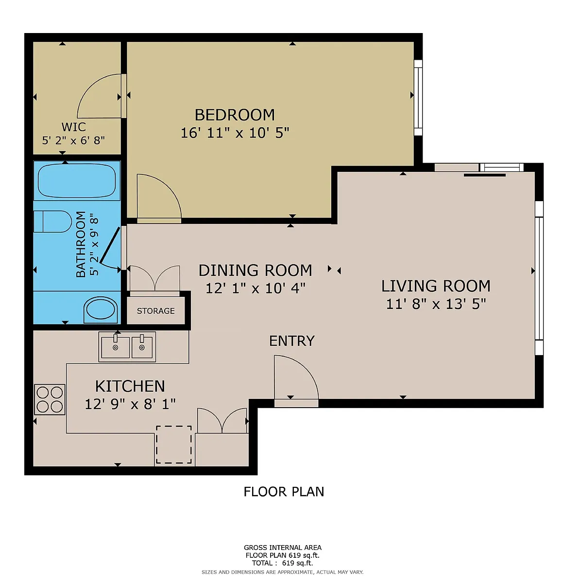 Floor plan 1X1