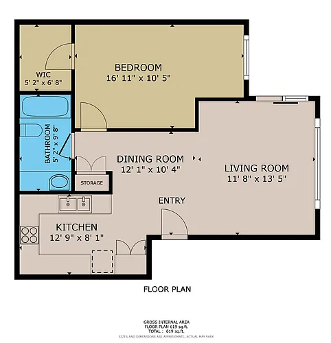 Floor plan 1X1