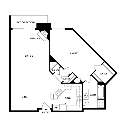 Floor plan 1x1LBST
