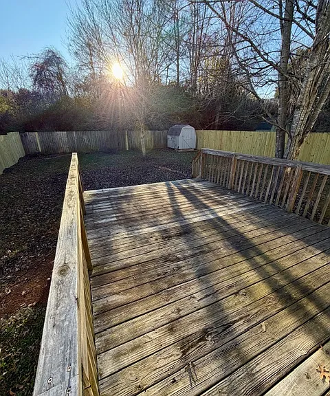 Large Backyard with Storage Shed
