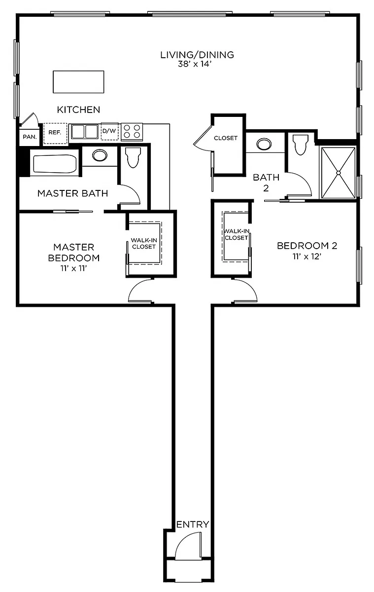 Floor plan B2 - 2X2