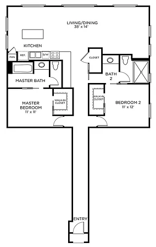 Floor plan B2 - 2X2