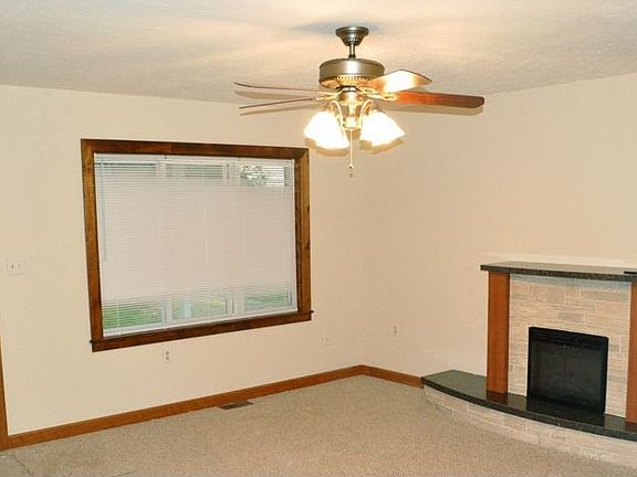 Living room with electric fireplace